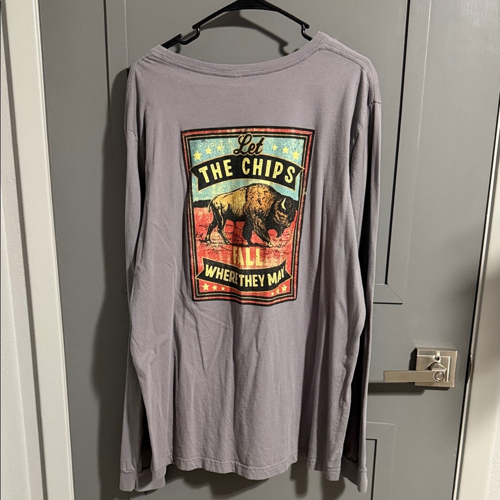 Buffalo Graphic Long Sleeve Shirt - Gray